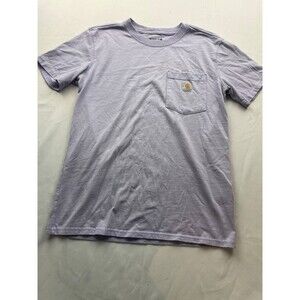 Carhartt Womens Workwear Pocket T-Shirt Short Sleeve Loose Fit Tee Purple Small